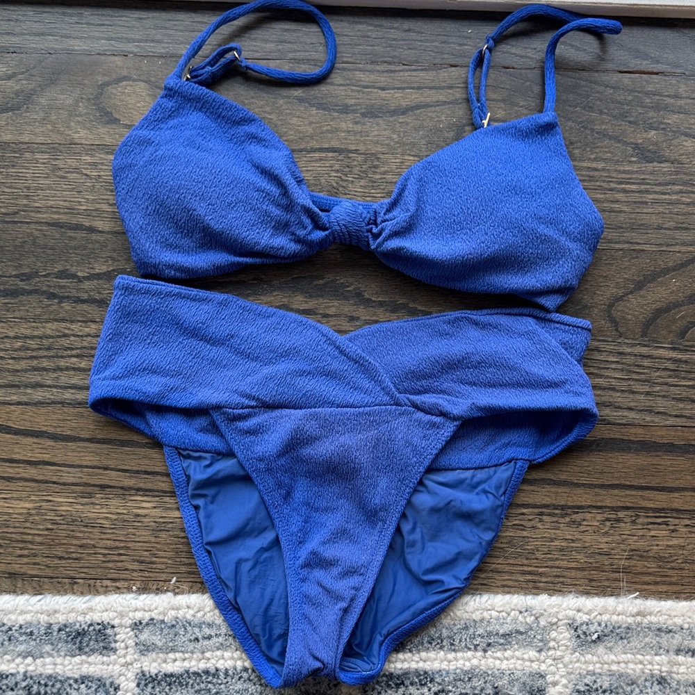 Blue Vix Paula Hermanny Textured Bikini Set